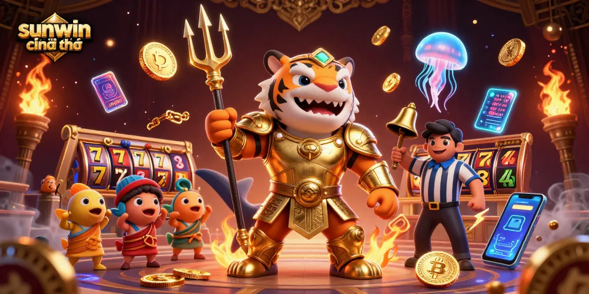 Experience thrilling gameplay with sunwin chính thức in a vibrant 3D underwater casino scene full of excitement.